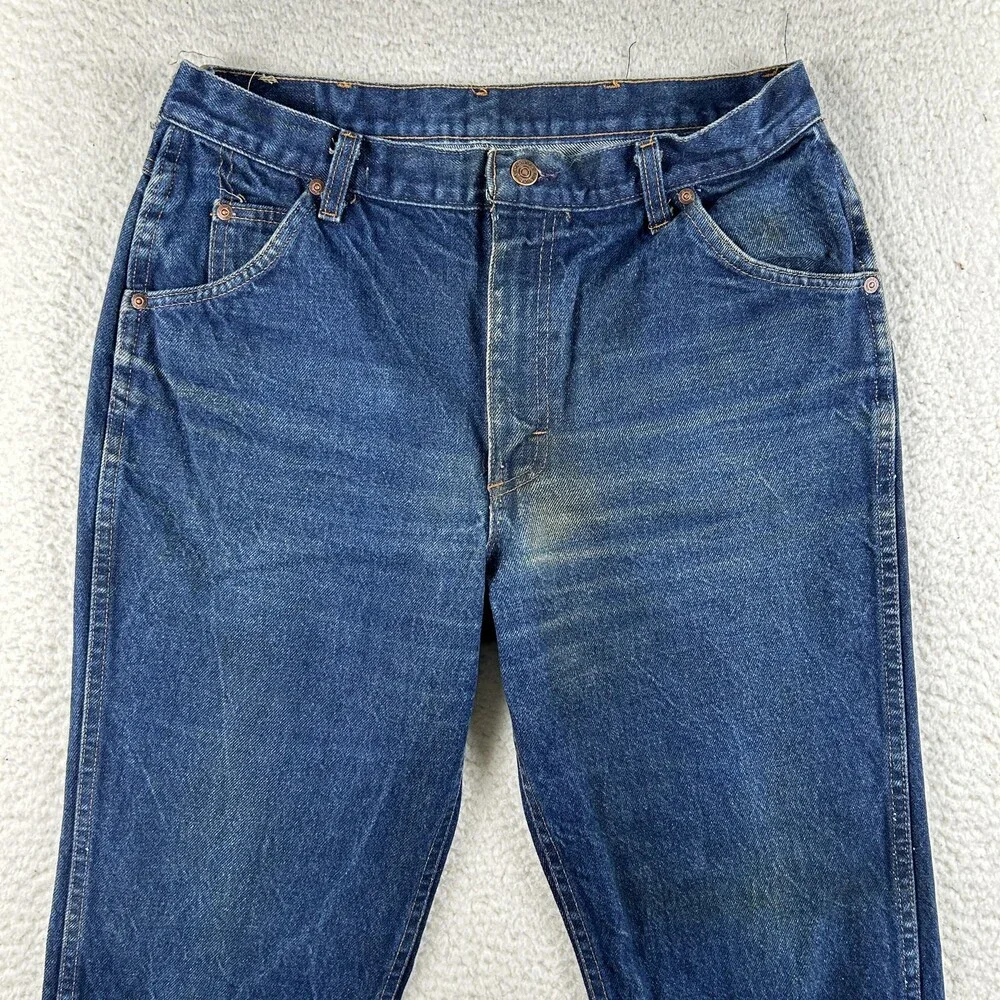Vintage Roebucks Jeans Mens 31x28 Medium Wash Denim Regular Straight USA 80s